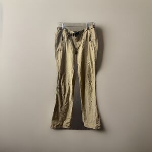 American Eagle Womens AE Flight Pants Size 8 Khaki Quick Dry belted Straight Leg